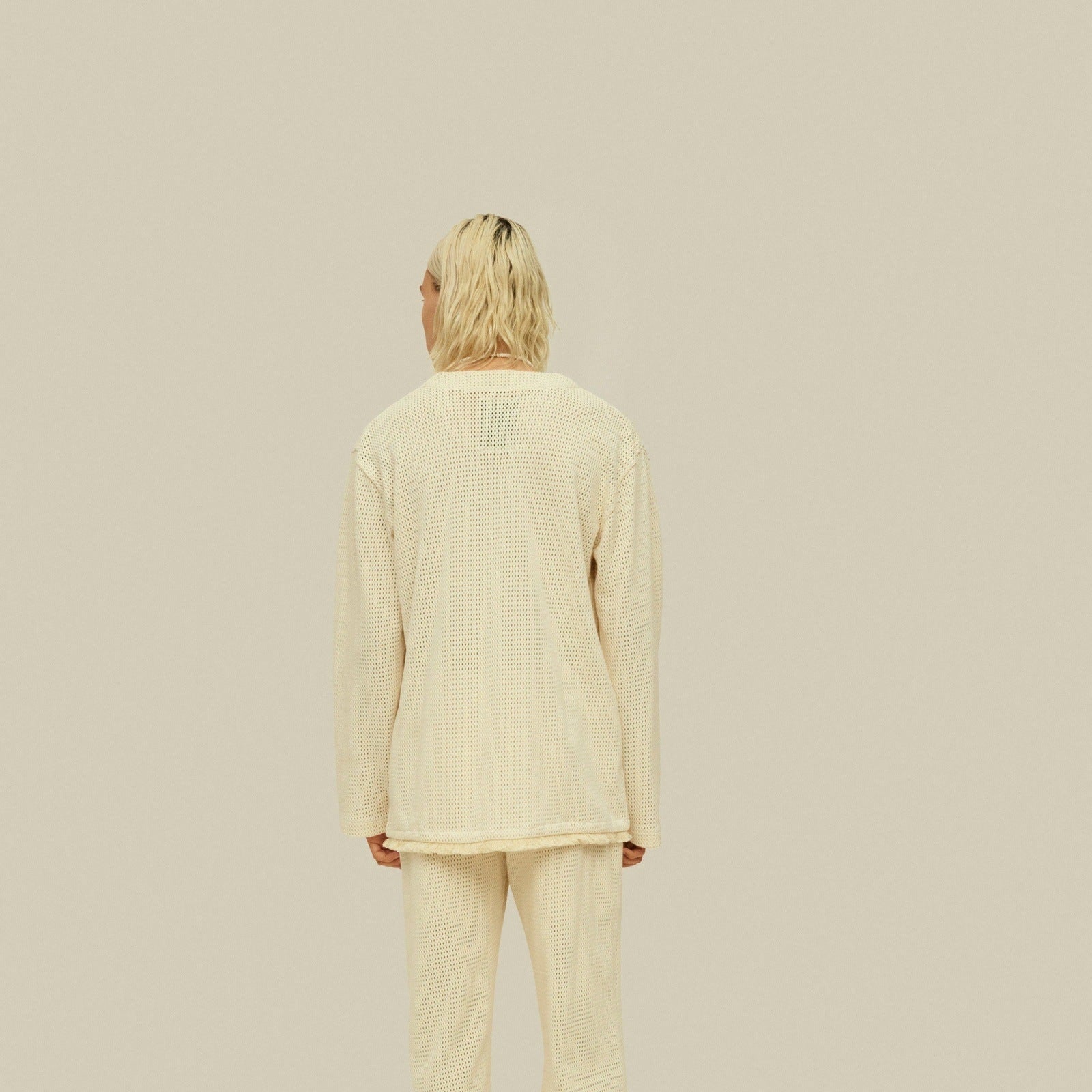 Ecru Net Cardigan