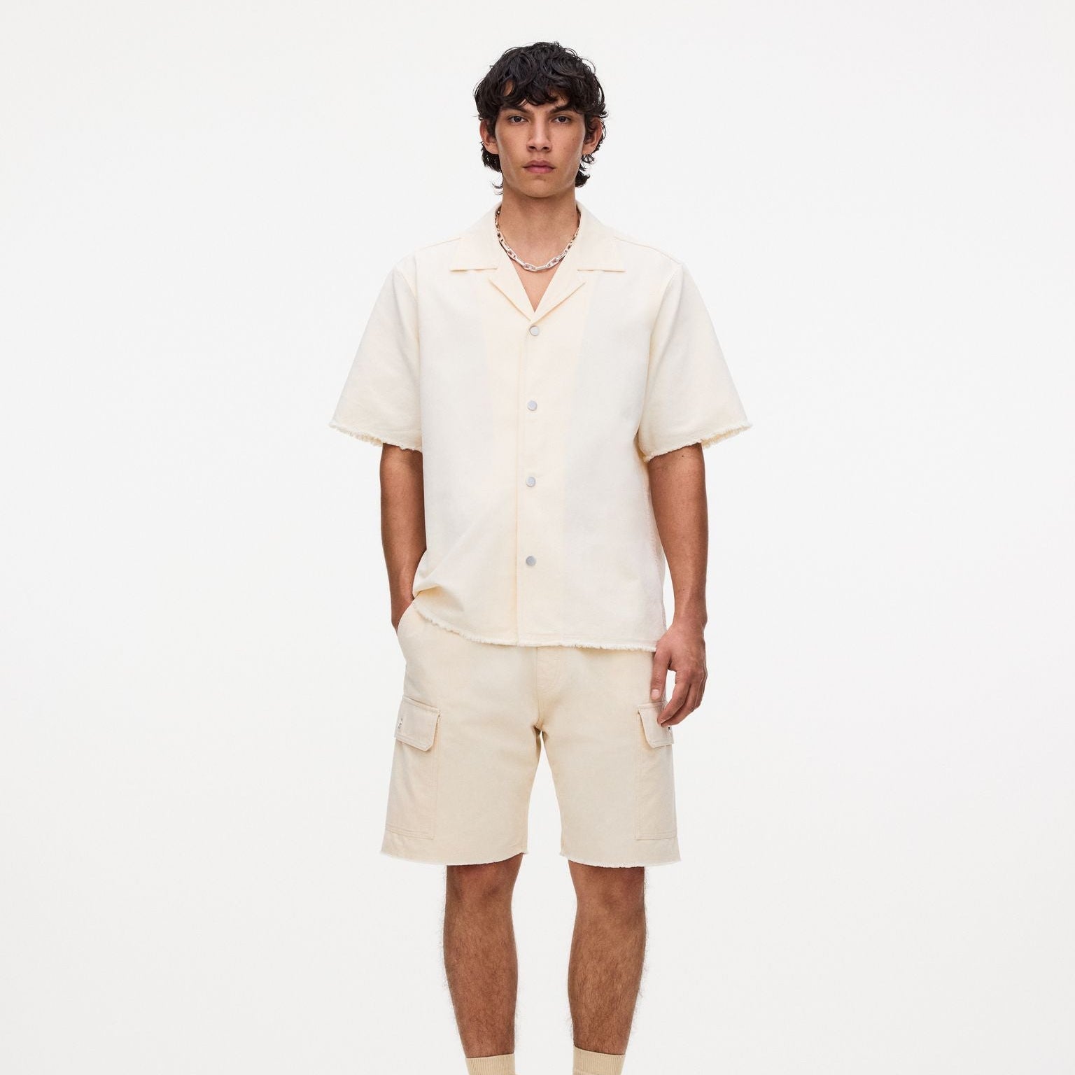 Ecru Mitty Canvas Shorts