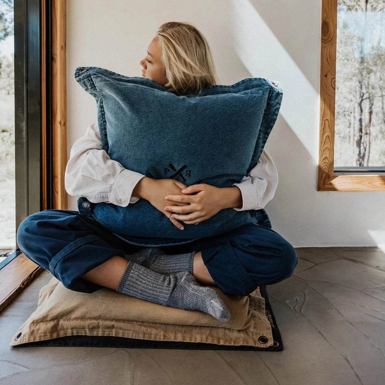 Highlander Cushion Denim - Coastal Living