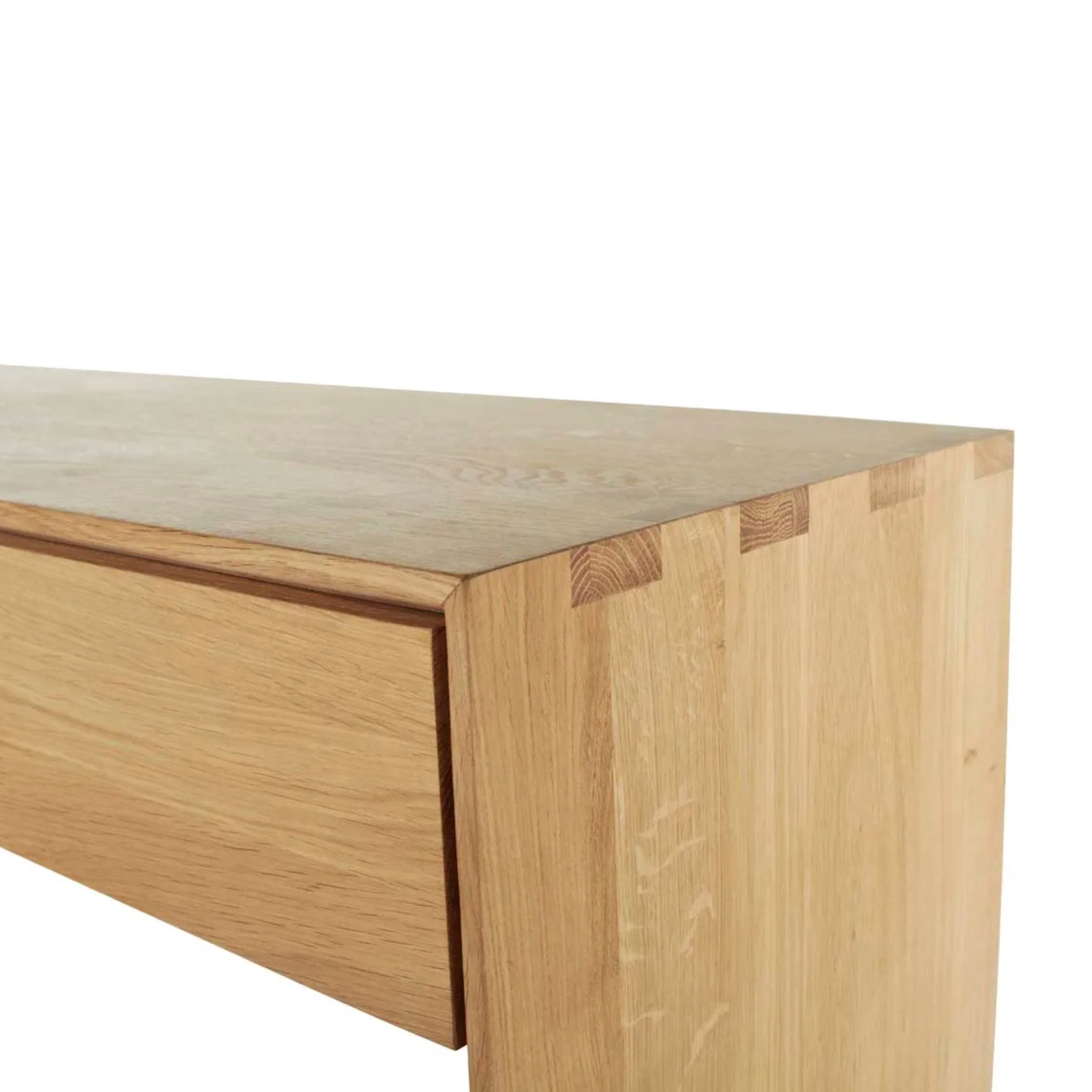 2 Drawer Oak Console