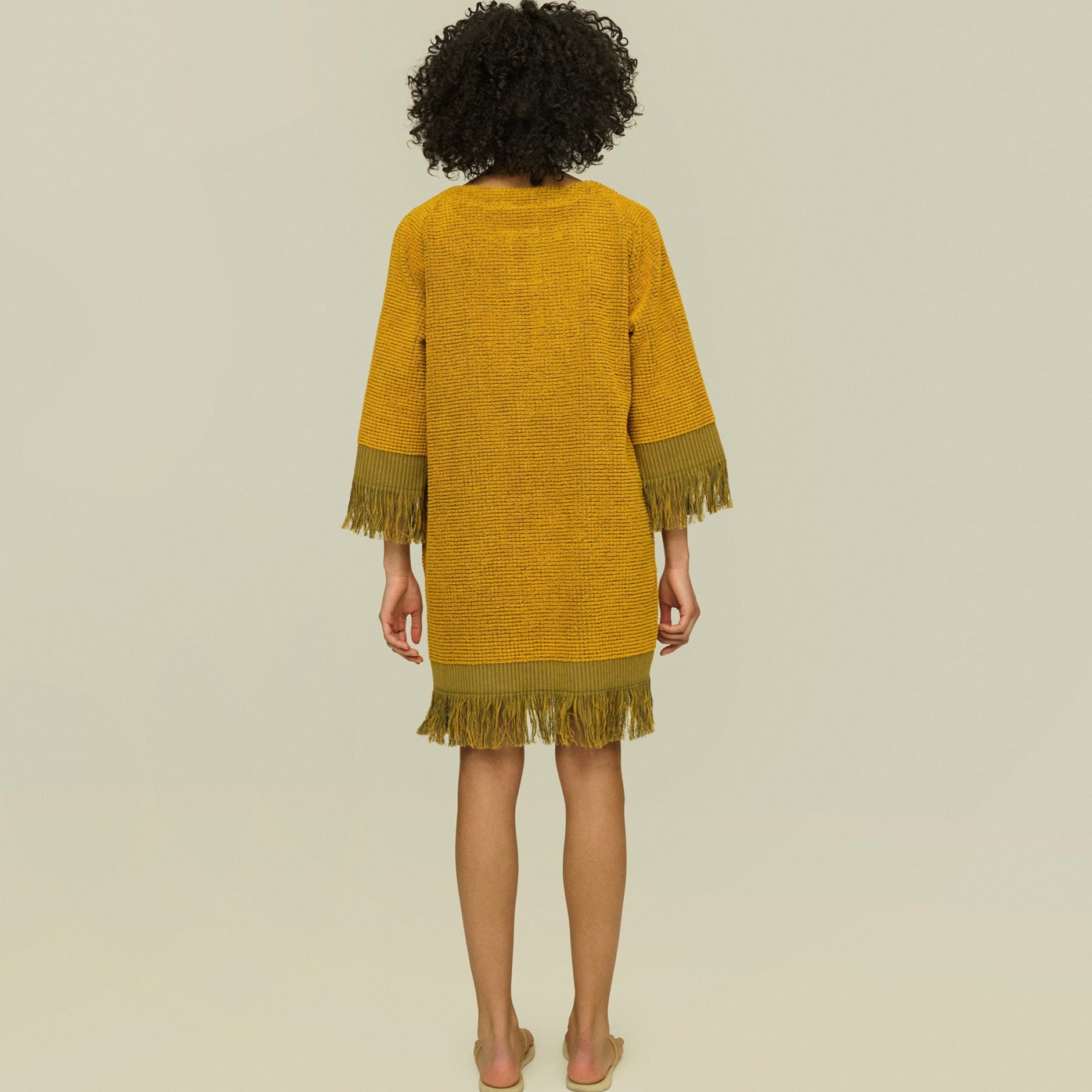 Odilia Mustard Terry Dress