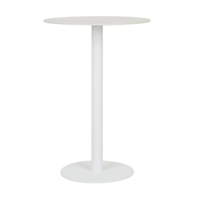 Portsea Cruise Round Bar Table - White Stone