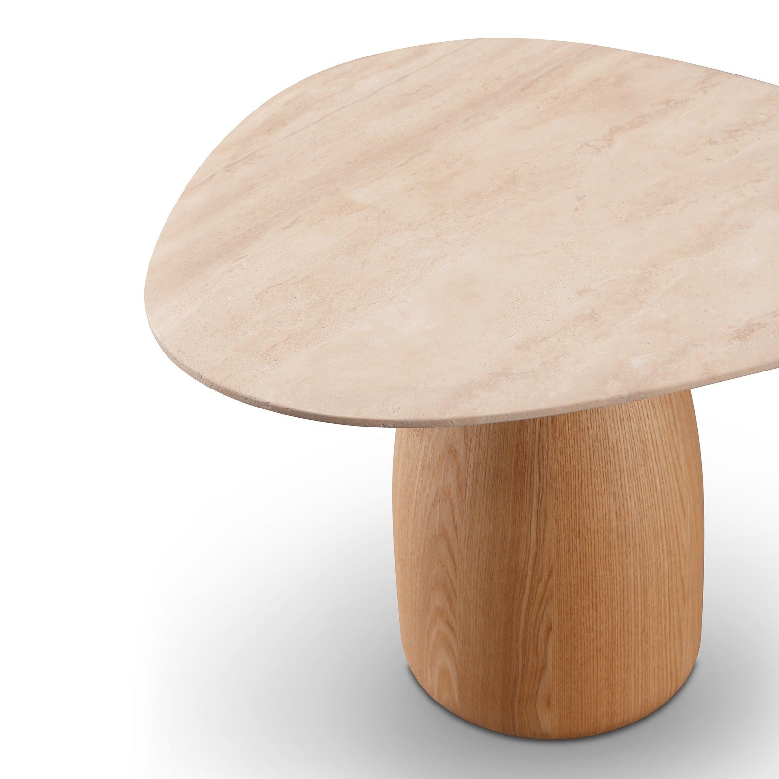 Tide Side Table Oak/Travertine