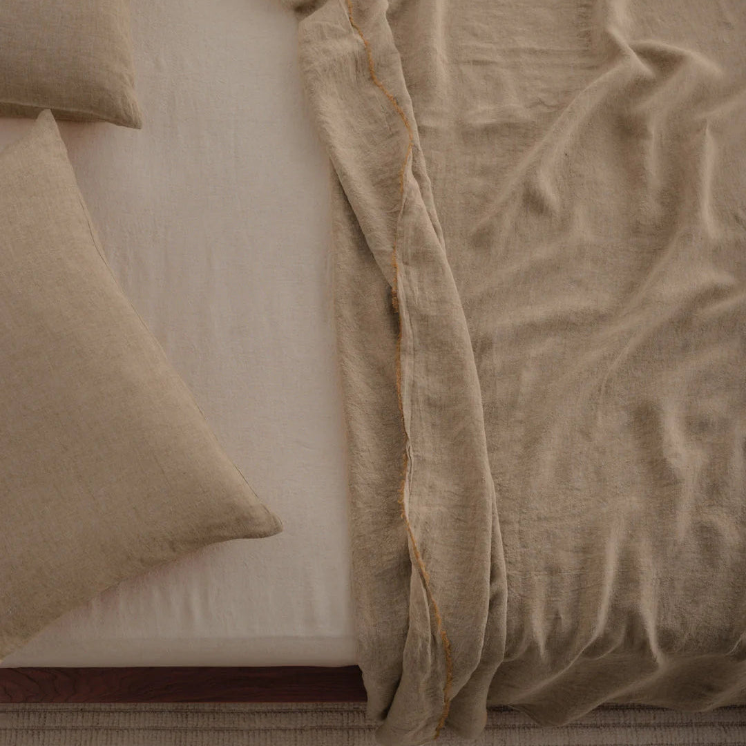 Basix Linen Pillowcase - Brun