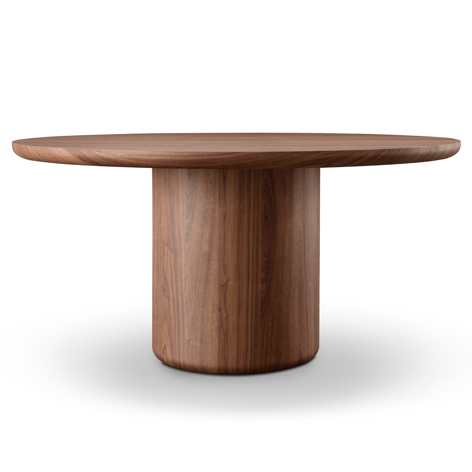 Ocean Single Pedestal Round Dining Table Walnut