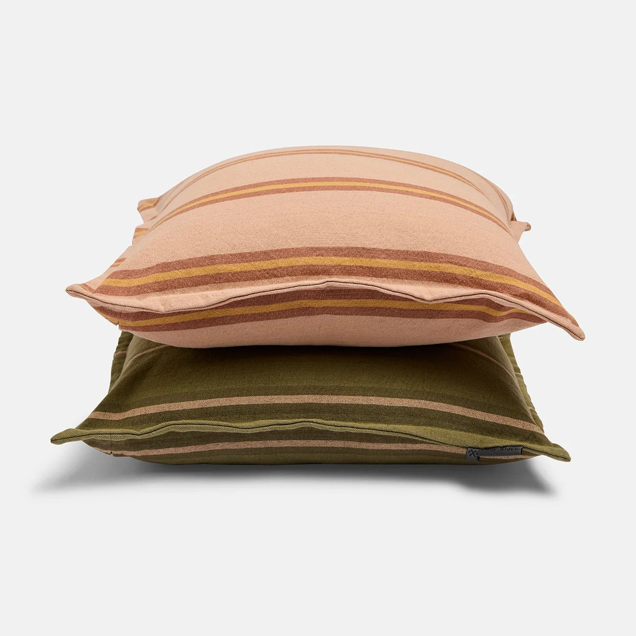 Safari Linen Cushion | Striped Donkey Pink / Caramel