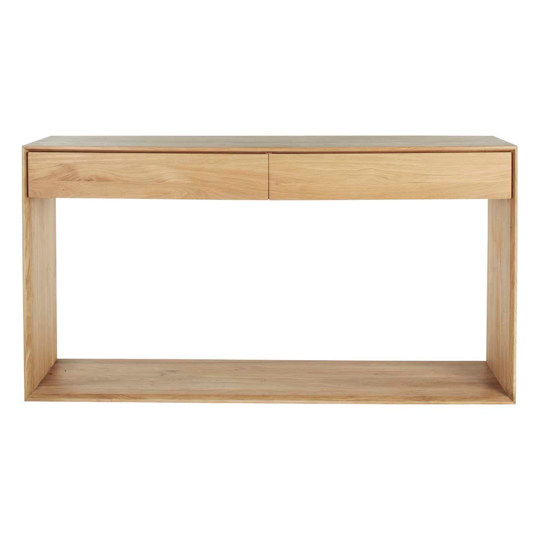 2 Drawer Oak Console