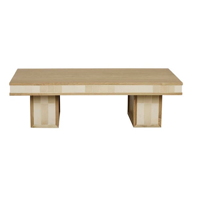 Porto Coffee Table - Natural Oak - Shell
