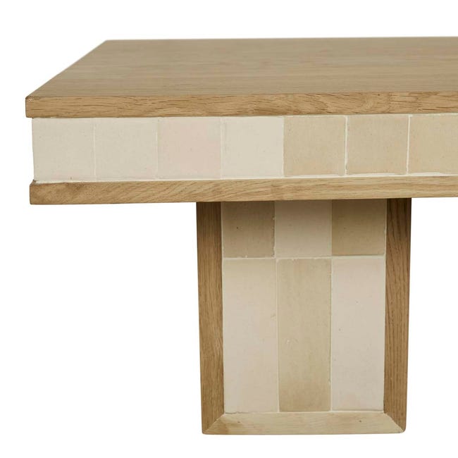 Porto Coffee Table - Natural Oak - Shell
