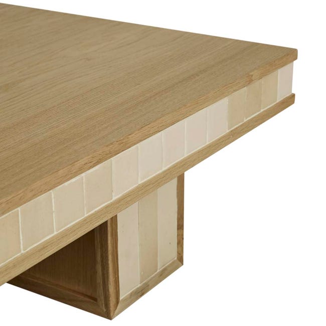 Porto Coffee Table - Natural Oak - Shell