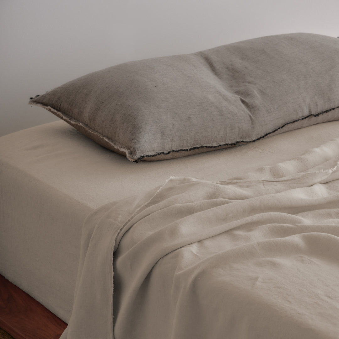 Flocca Linen Body Pillow - Nox