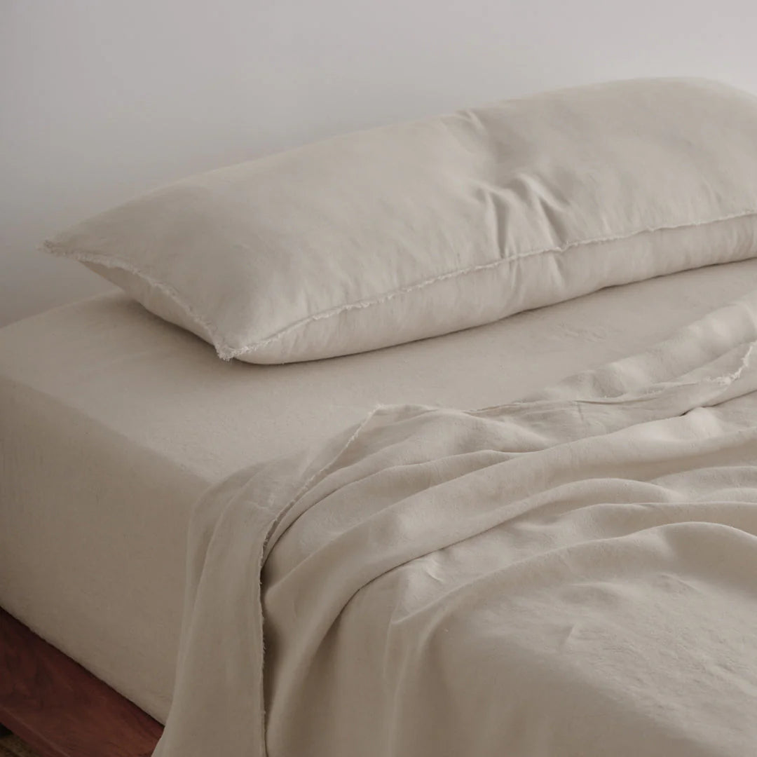 Flocca Linen Body Pillow - Sable