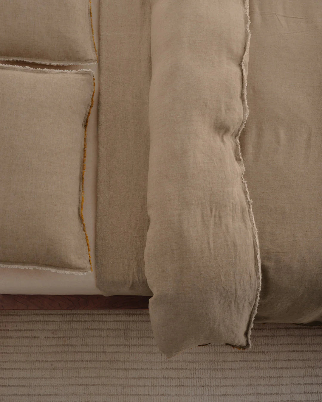 Flocca Linen Pillowcase - Brun