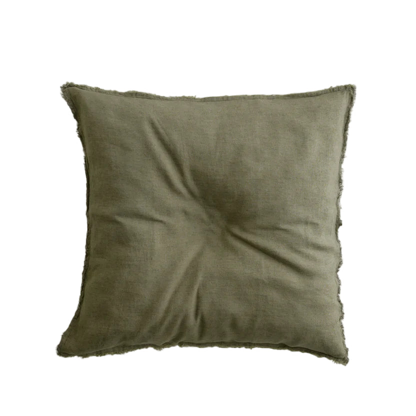 Flocca Linen Cushion - Armee
