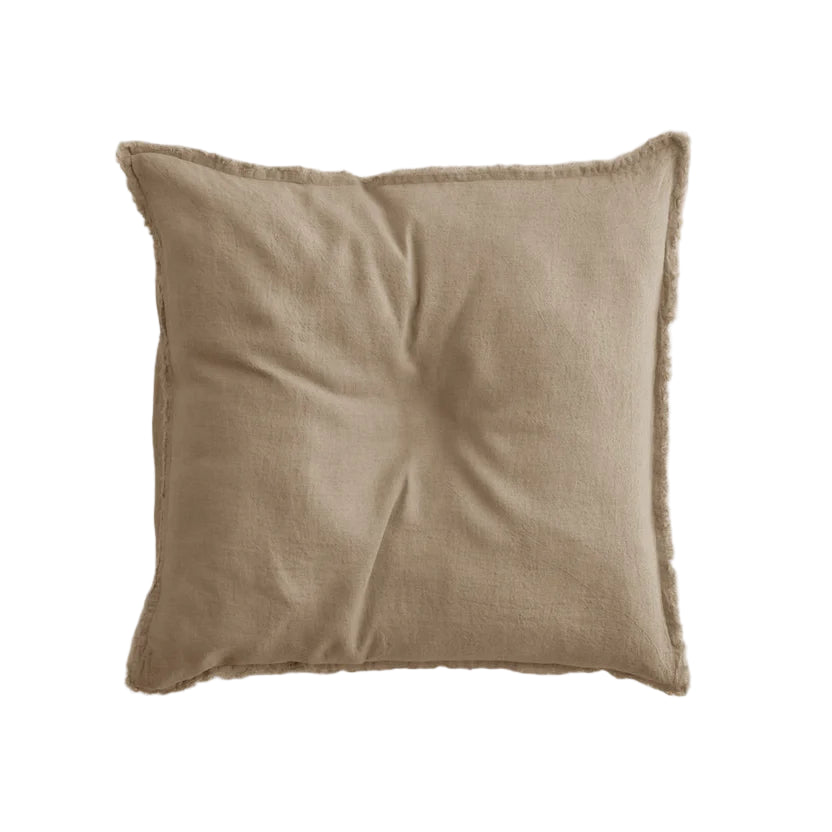 Flocca Linen Cushion - Carmel