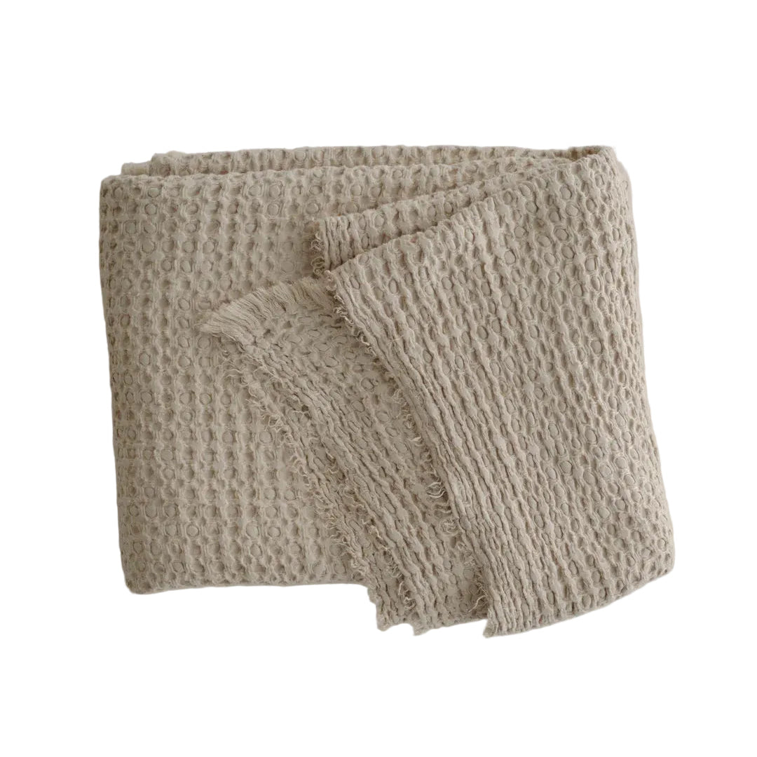 Flocca Linen Blanket - Sable