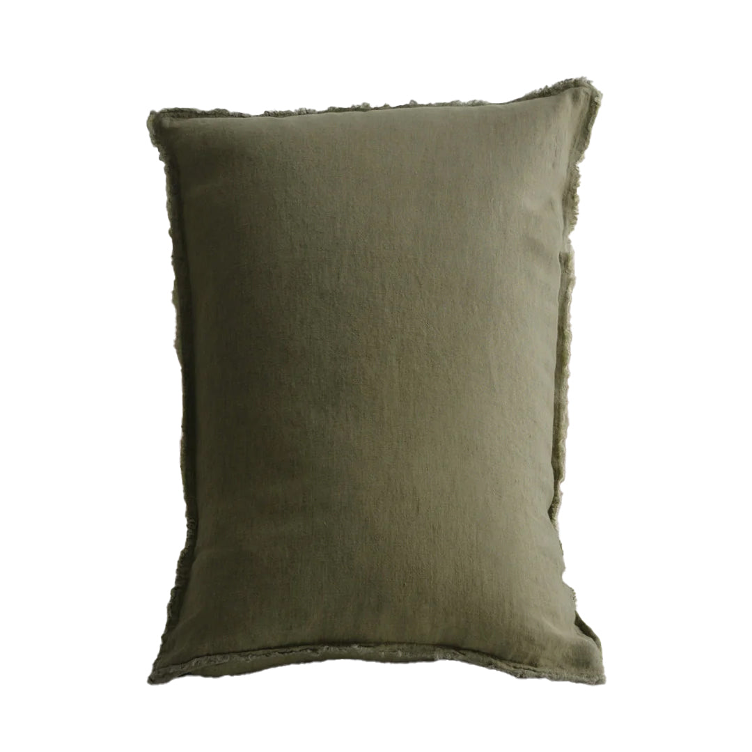 Flocca Linen Pillowcase - Armee