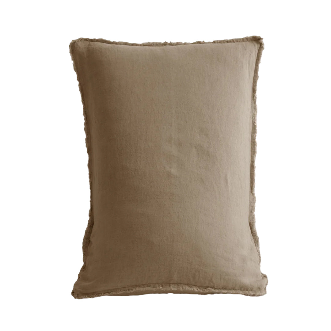 Flocca Linen Pillowcase - Carmel