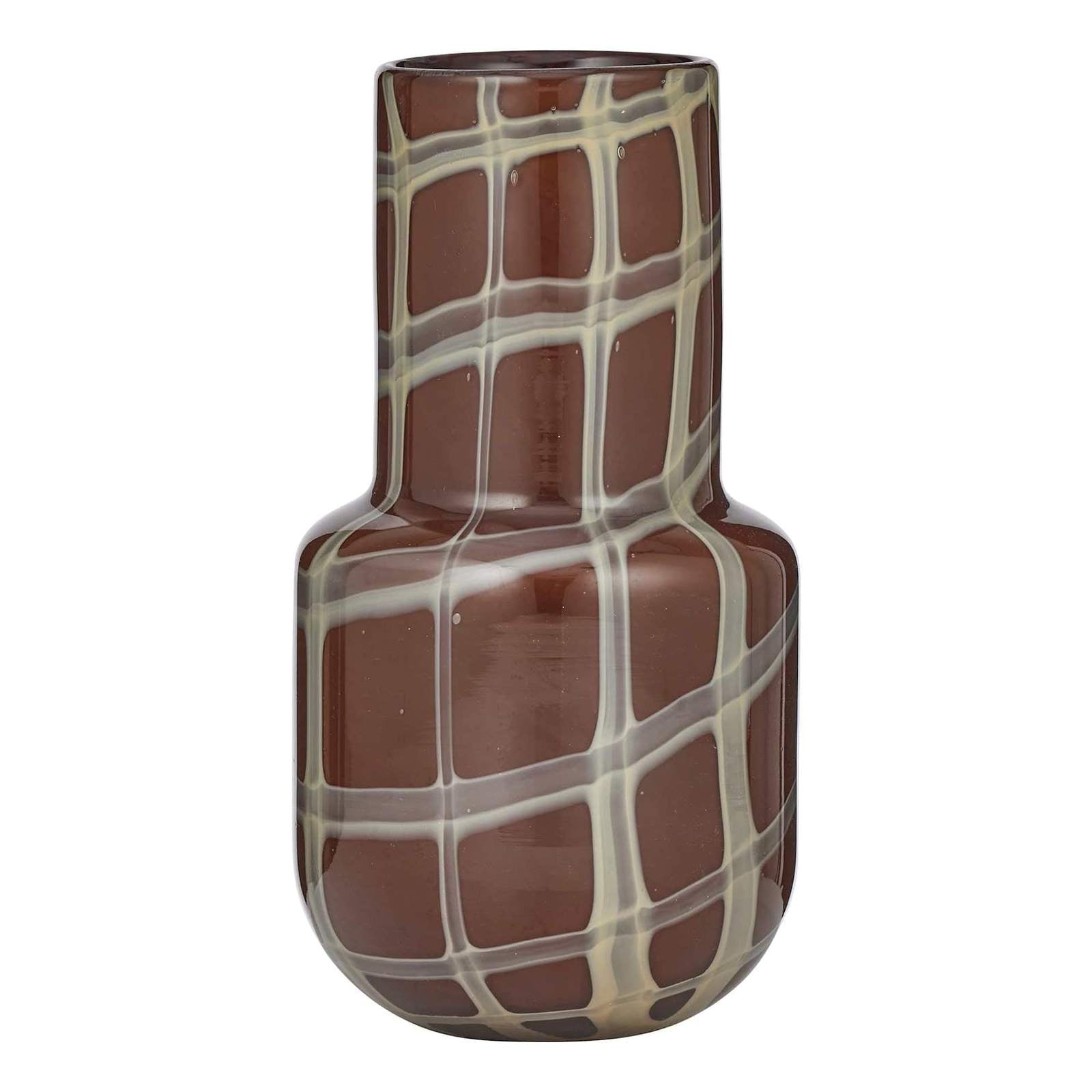 Checkered Glass Vase Small