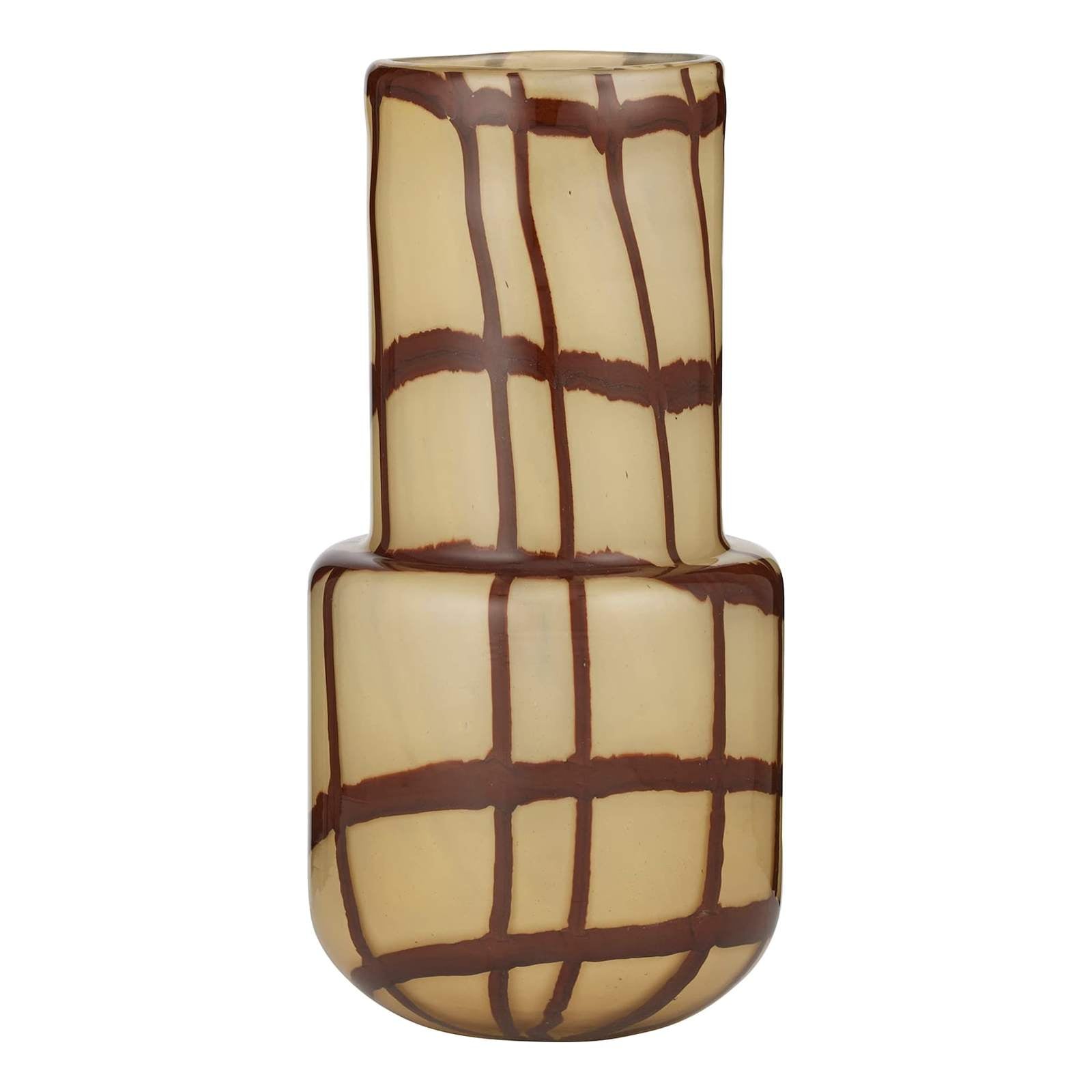 Checkered Glass Vase Large