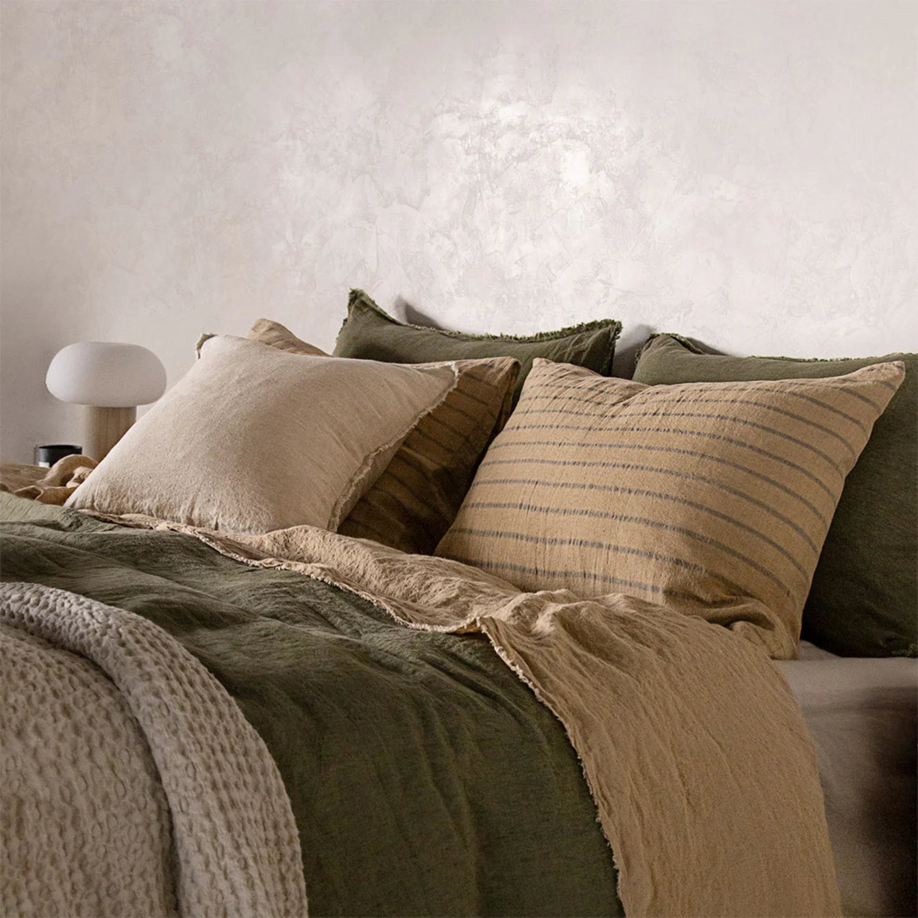 Flocca Linen Cushion - Sable