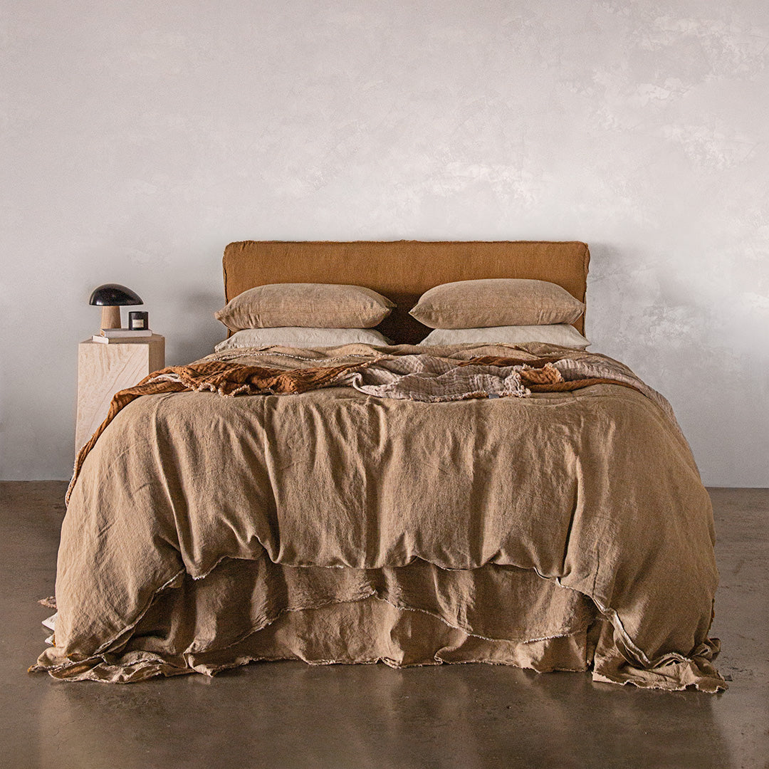 Flocca Linen Duvet Cover - Brun