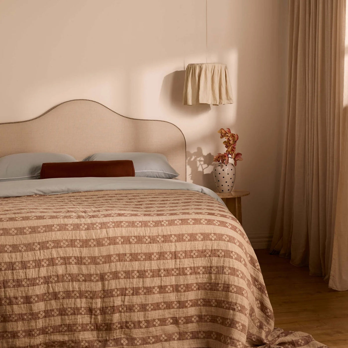 Maple Pure Linen Bolster Cushion
