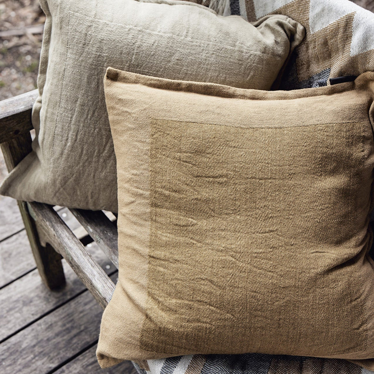 Bare Bones Linen Cushion Light Safari - Coastal Living