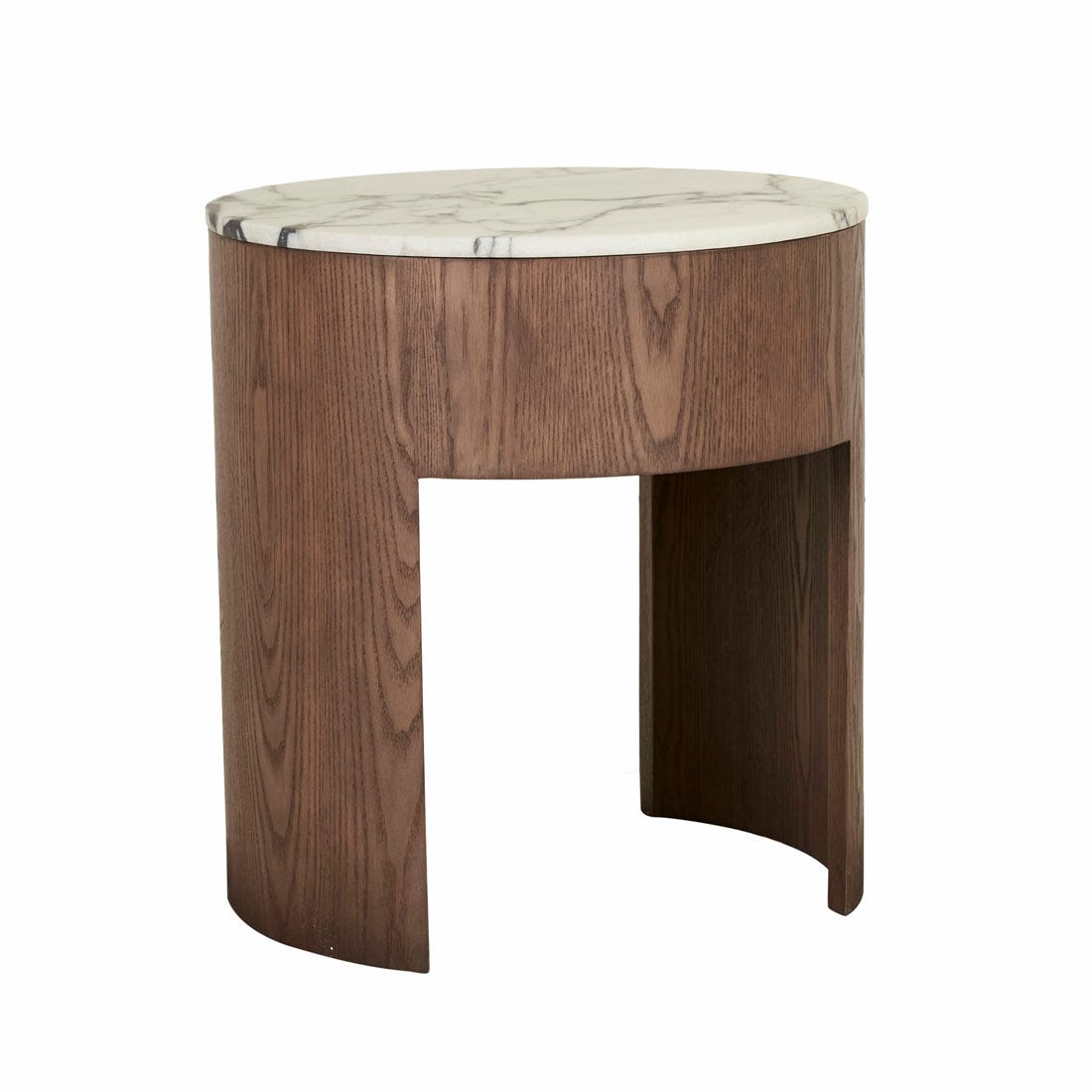 Oberon Crescent Marble Bedside