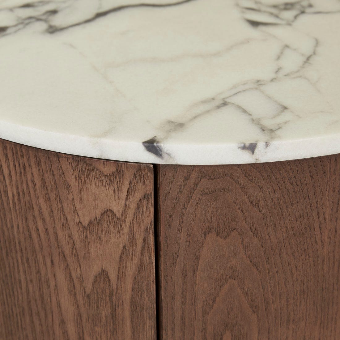 Oberon Crescent Marble Bedside