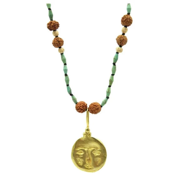 Moon Face Mala Nekclace