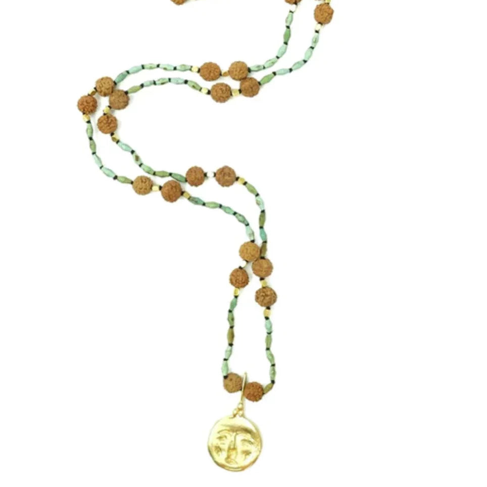 Moon Face Mala Nekclace