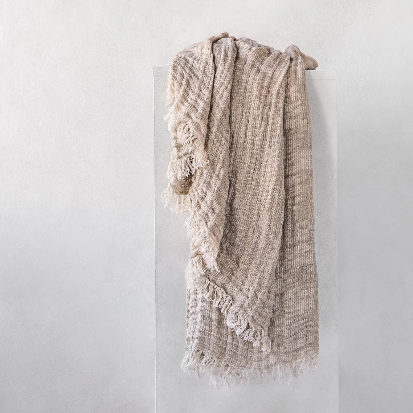 Crush Linen Throw Blanket - Fysk Melange