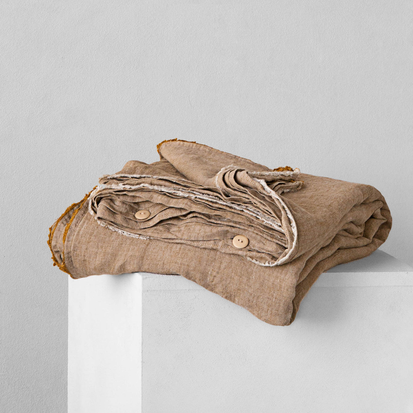 Flocca Linen Duvet Cover - Brun