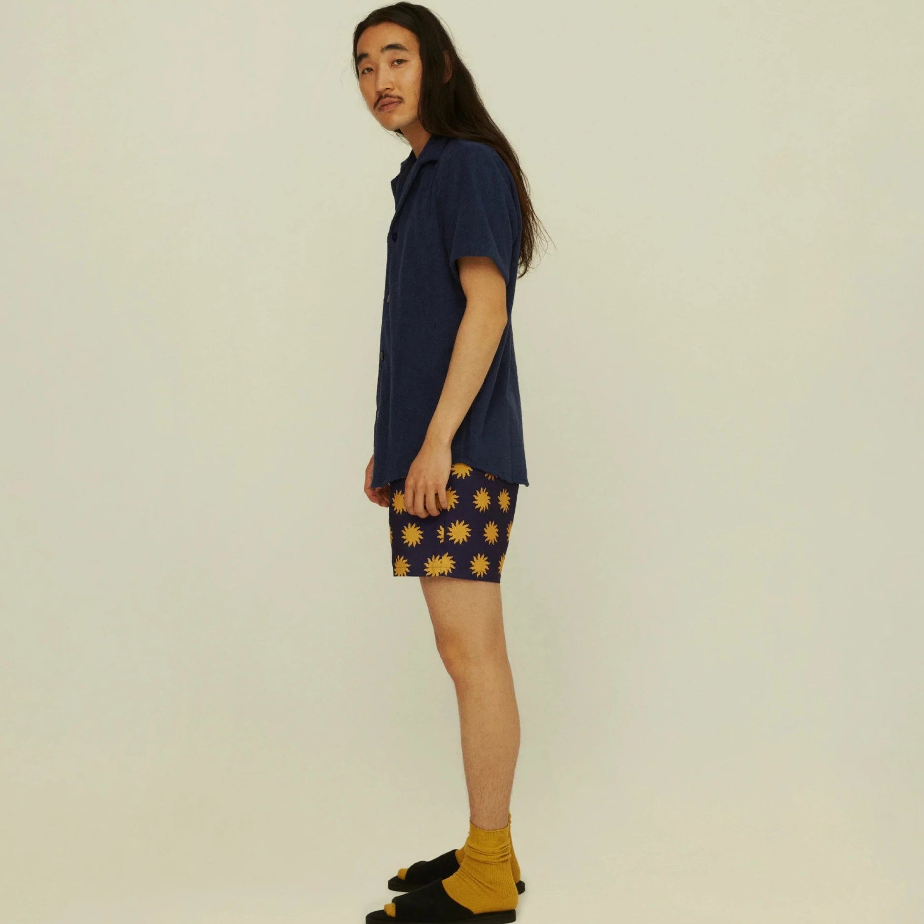 Navy Cuba Terry Shirt