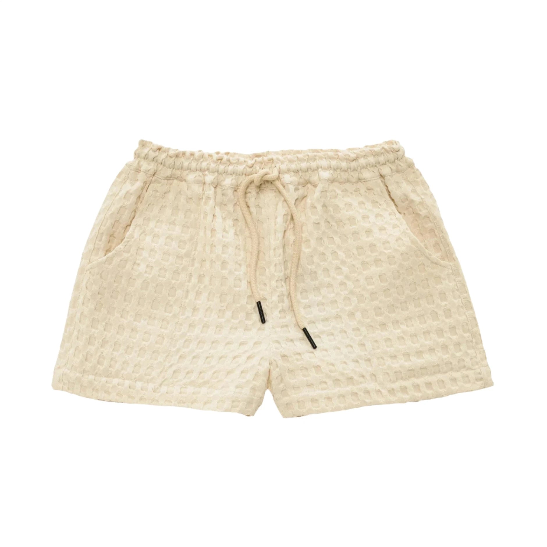 Ecru Drizzle Waffle Shorts - Coastal Living