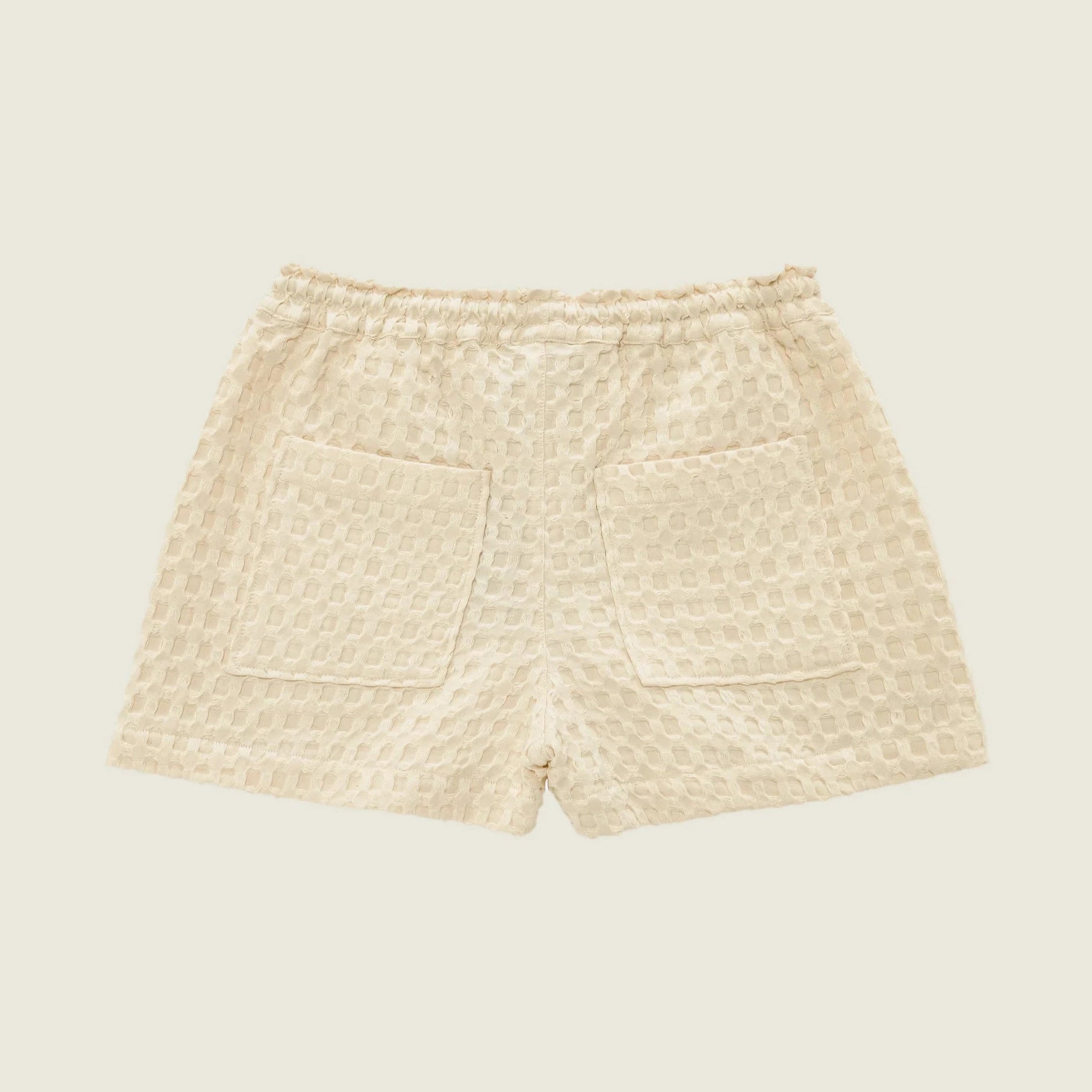 Ecru Drizzle Waffle Shorts - Coastal Living