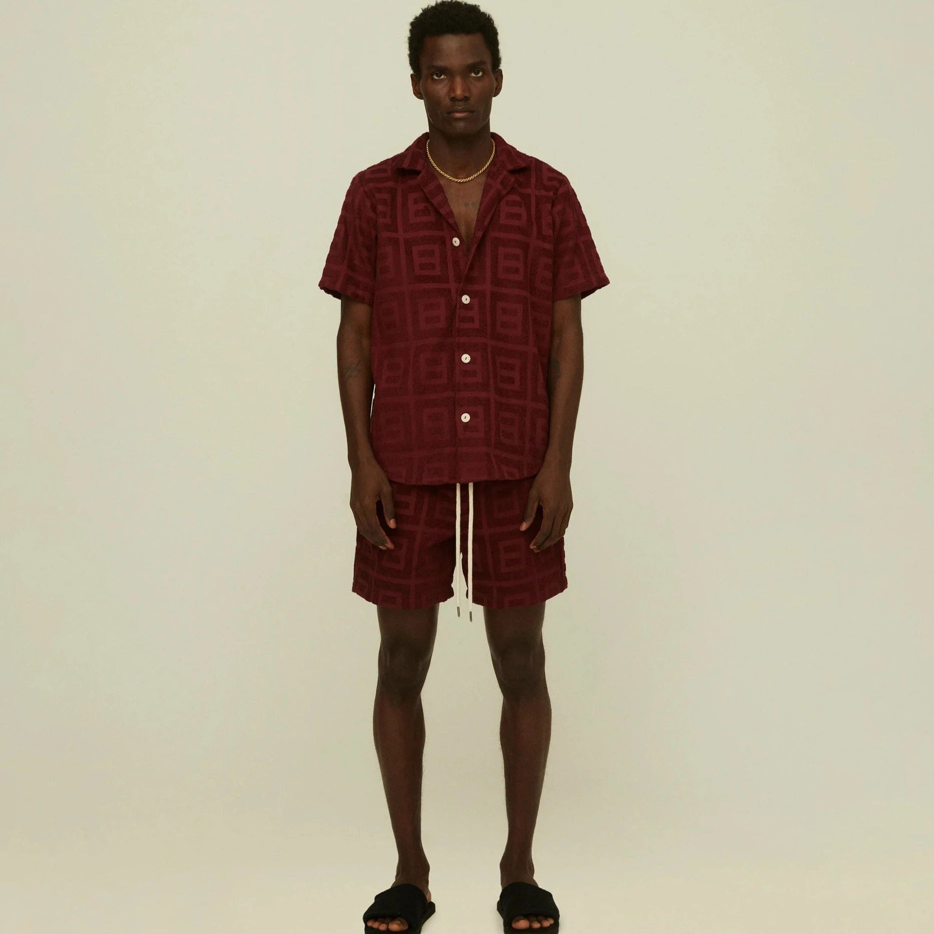 Burgundy Terrace Cuba Terry Shirt