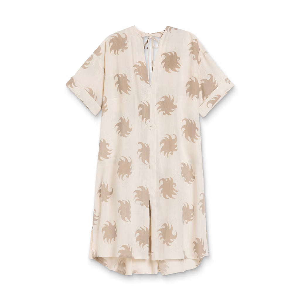Hazel Ember Tangelo Linen Dress