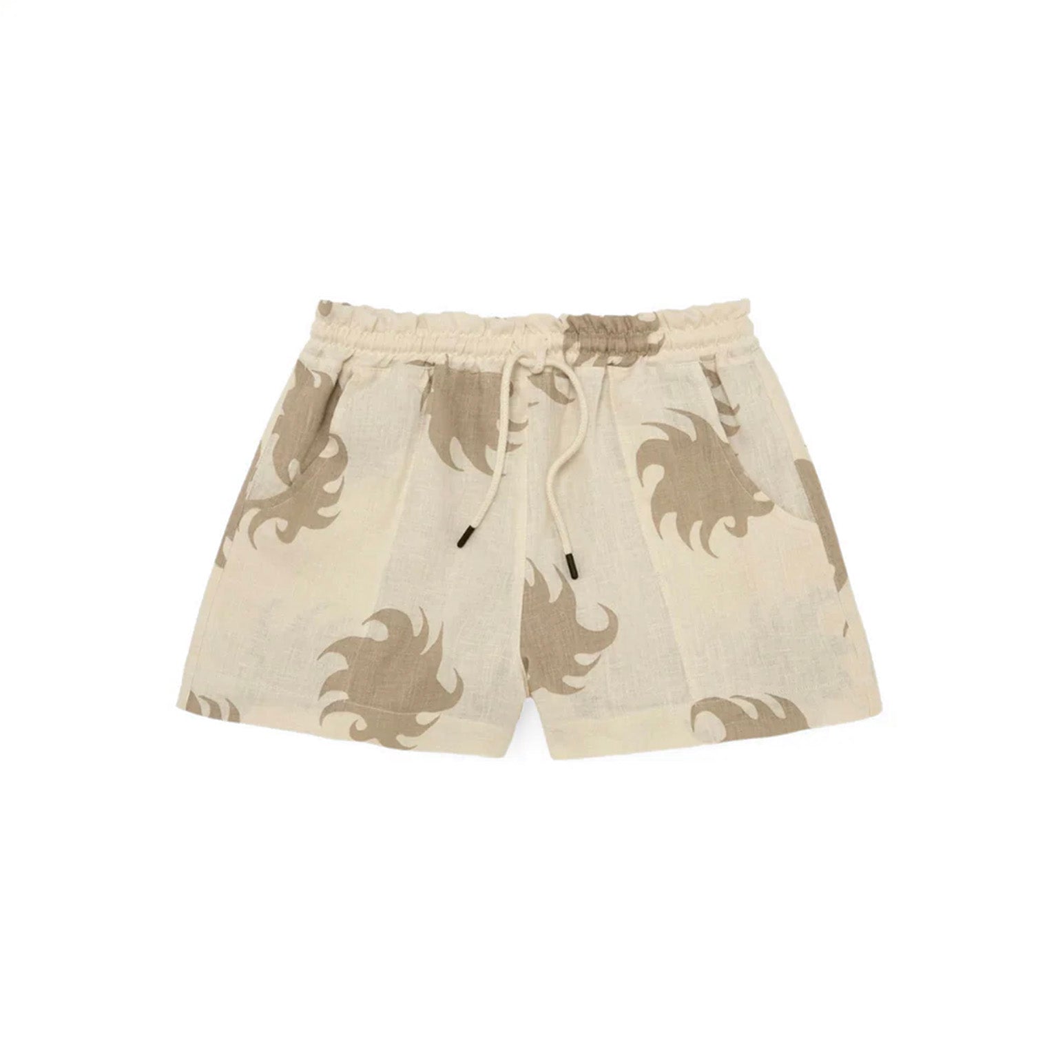 Hazel Ember Drizzle Linen Shorts