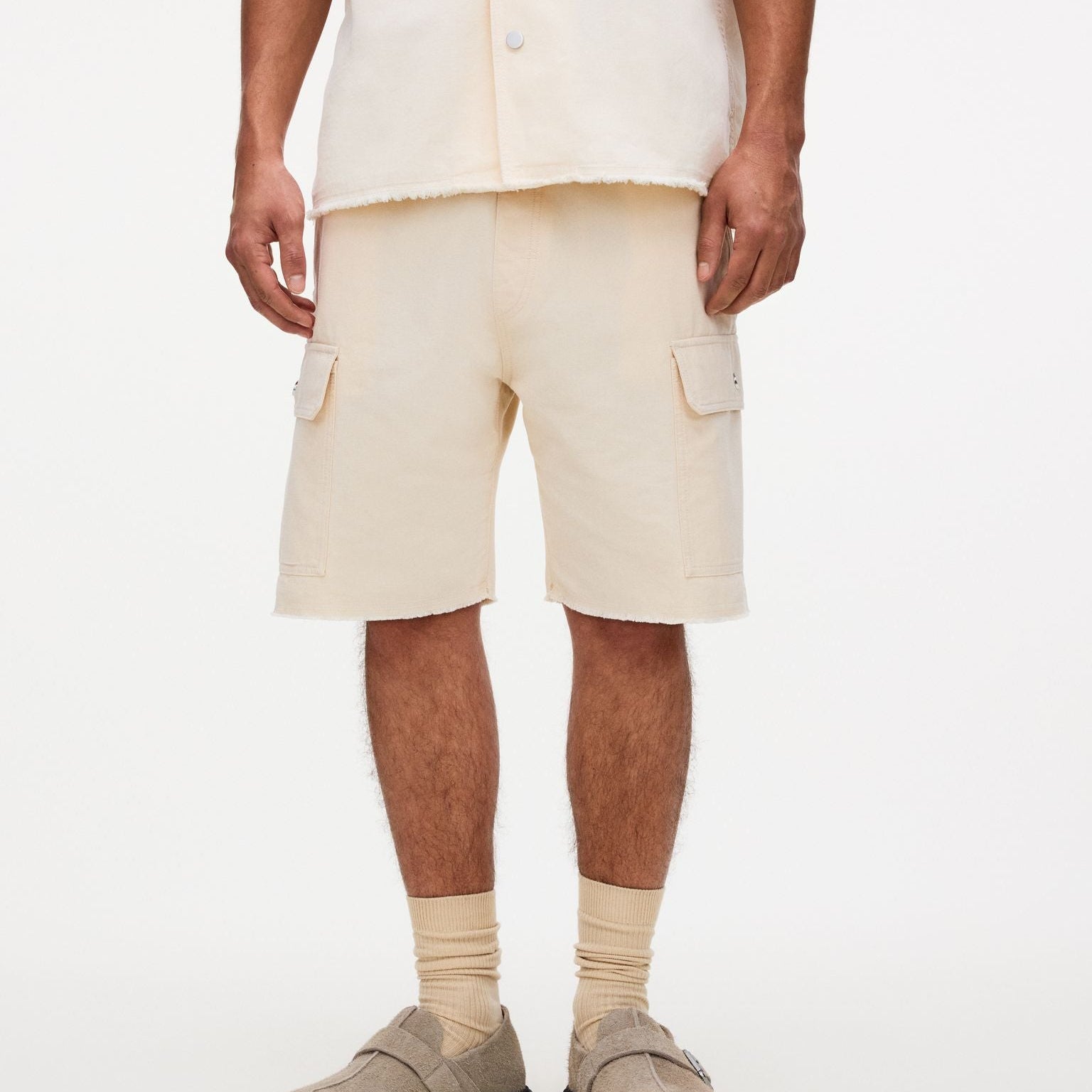 Ecru Mitty Canvas Shorts