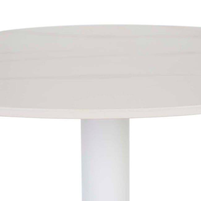 Portsea Cruise Round Bar Table - White Stone