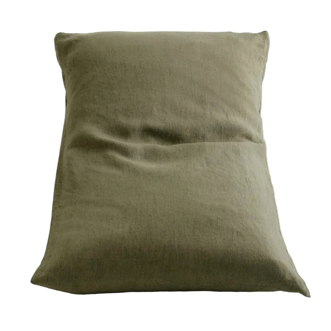 Basix Linen Pillowcase - Armee