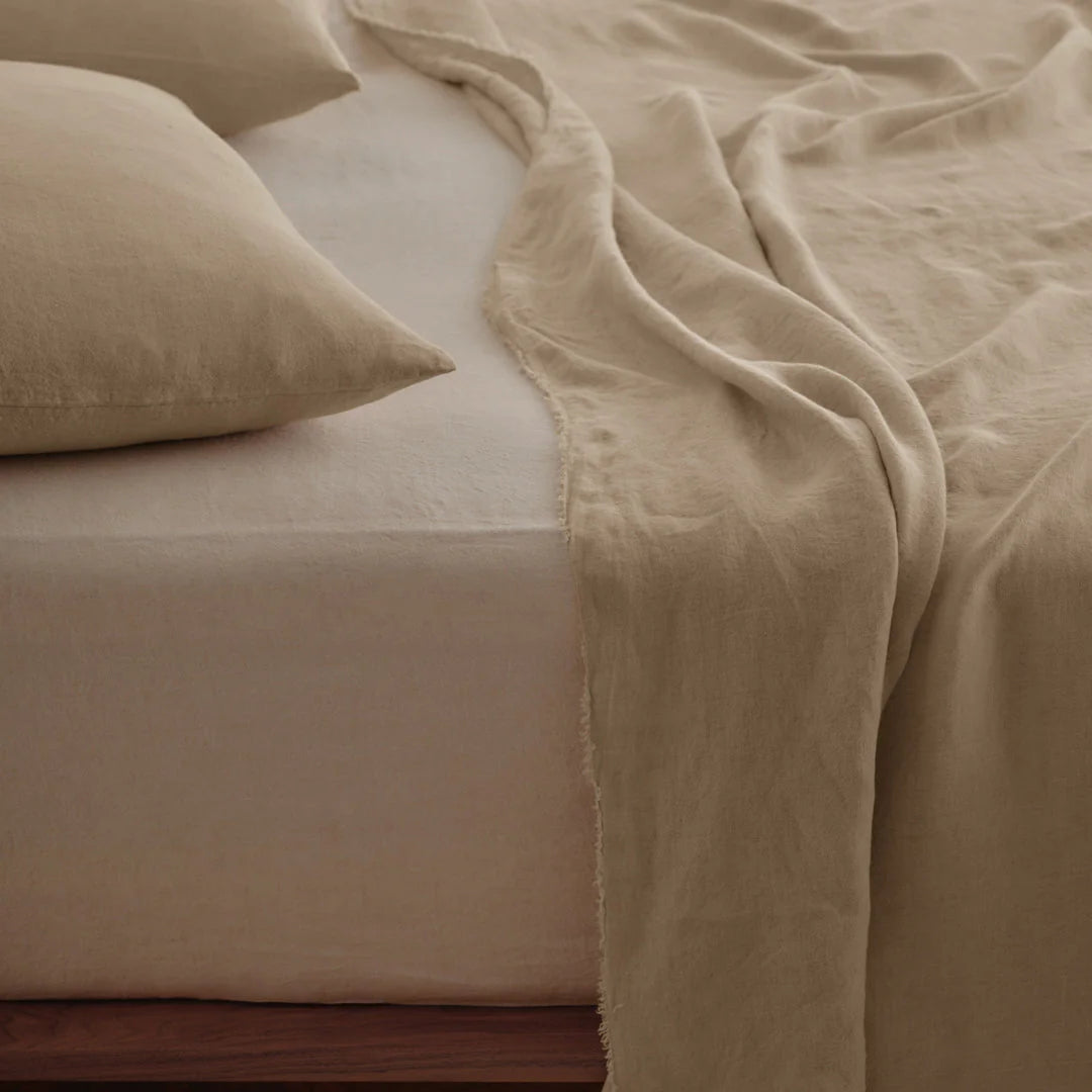 Basix Linen Pillowcase - Carmel