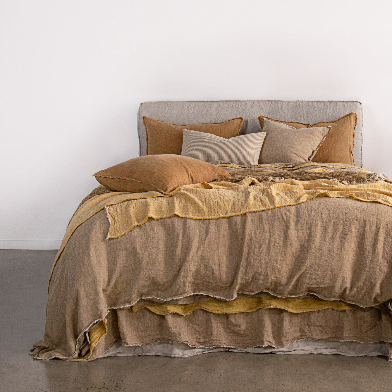 Flocca Linen Duvet Cover - Brun