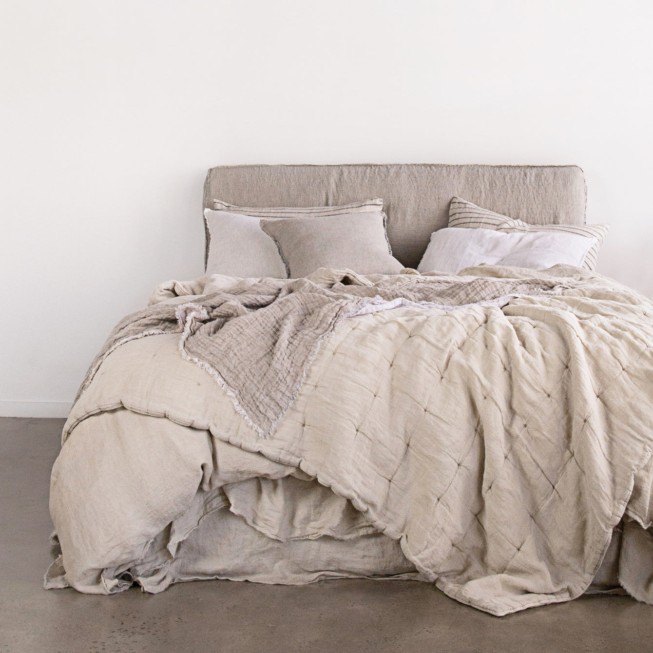 Flocca Linen Duvet Cover - Sable