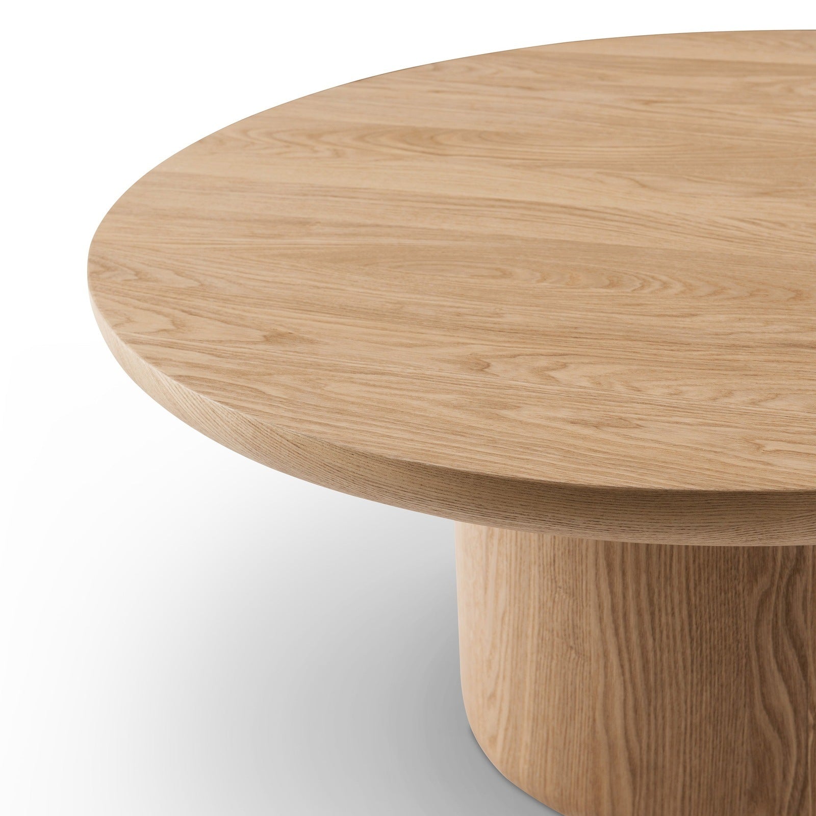 Ocean Single Pedestal Round Dining Table Oak