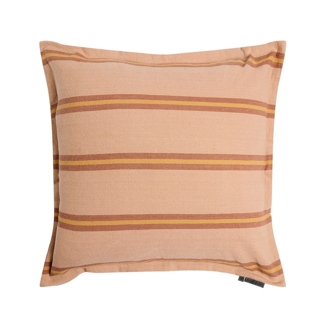 Safari Linen Cushion | Striped Donkey Pink / Caramel