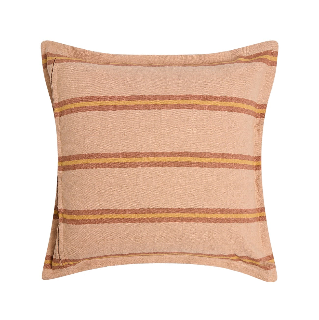 Safari Linen Cushion | Striped Donkey Pink / Caramel