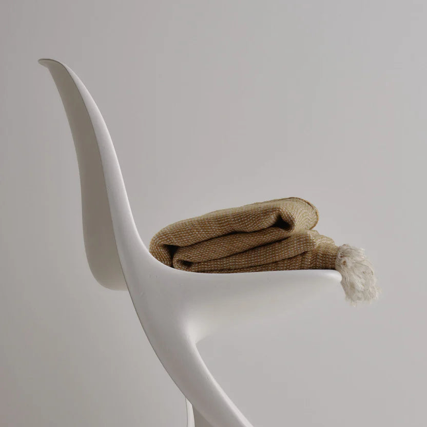 Crush Linen Throw Blanket - Brun Melange